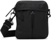 Hugo Boss Stormy Mens Faux Leather Reporter Bag With Tonal Logo In Black