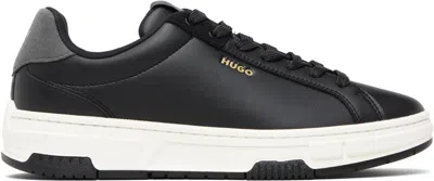 Hugo Boss Black Faux-leather Trainer Sneakers