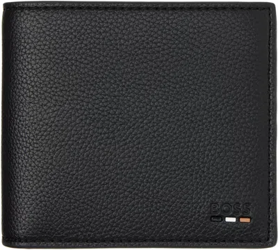 Hugo Boss Black Faux-leather Wallet In 001-black