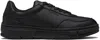 Hugo Boss Black Faux-leather Zigzag Detailing Sneakers In Black