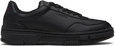 Hugo Boss Black Faux-leather Zigzag Detailing Sneakers