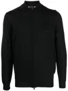 Hugo Boss Avac Mens Full Zip Funnel Neck Jumper In Black