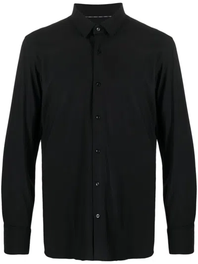 Hugo Boss Long-sleeves Button-up Shirt In Black
