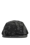 Hugo Boss Black Flat Brim Hat With Graphic Print And Adjustable Closure In Black