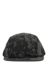 Hugo Boss Black Flat Brim Hat With Graphic Print And Adjustable Closure In Black (black)