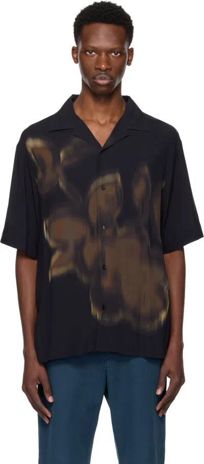 Hugo Boss Black Floral Printed Camp Shirt