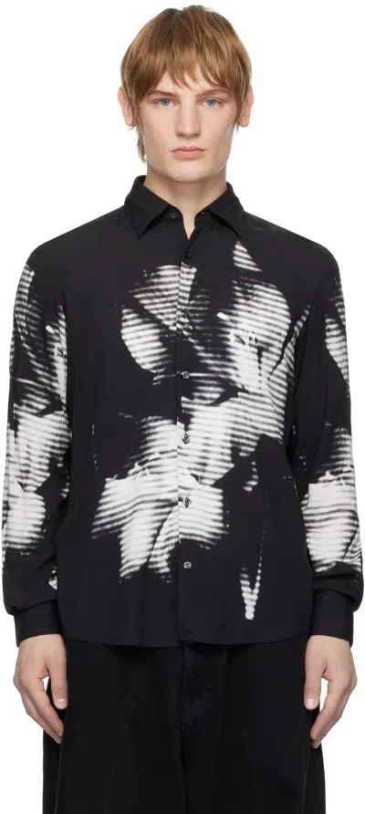 Hugo Boss Black Flower Shirt In 001-black