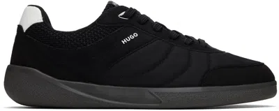 Hugo Boss Black Football-inspired Sneakers In 001-black