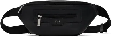 Hugo Boss Black Grained Faux-leather Belt Bag