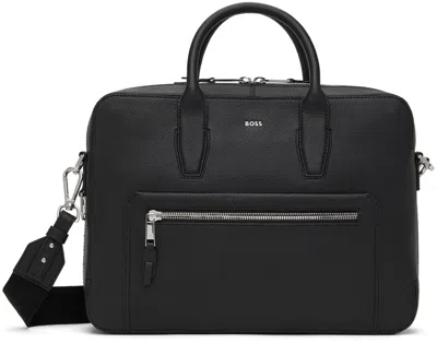 Hugo Boss Black Grained Leather Briefcase