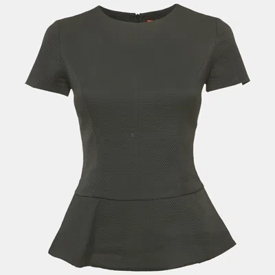 Pre-owned Hugo Boss Black Jacquard Top S
