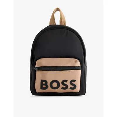 Hugo Boss Black Kids' Logo Woven Backpack