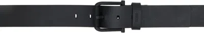 Hugo Boss Black Leather Belt In 001-black
