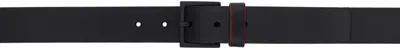 Hugo Boss Black Leather Belt In 003-black