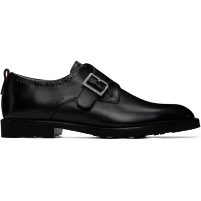 Hugo Boss Black Leather Brogue Details Monkstraps