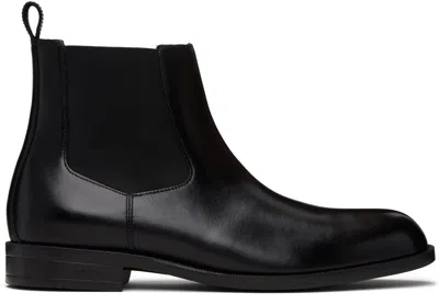 Hugo Boss Black Leather Chelsea Boots