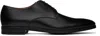 Hugo Boss Colby Mens Leather Derby Shoes With Embossed Logo Nos Uk8 Eu42 In 001-black