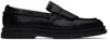 Hugo Boss Mens Hugo Tassel-embellished Flat Leather Moccasins In 001-black