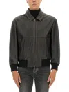Hugo Boss Boss Leather Jacket In Black
