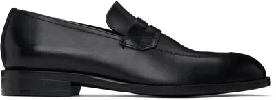 HUGO BOSS BLACK LEATHER LOAFERS