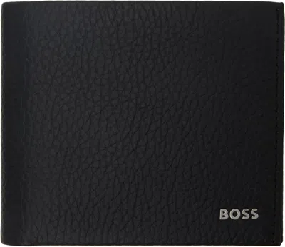Hugo Boss Black Leather Logo Lettering Wallet