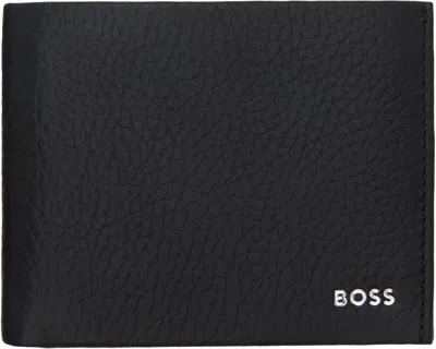 Hugo Boss Black Leather Logo Lettering Wallet