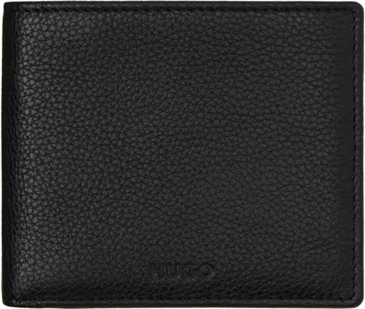 Hugo Boss Black Leather Logo Wallet In 001-black