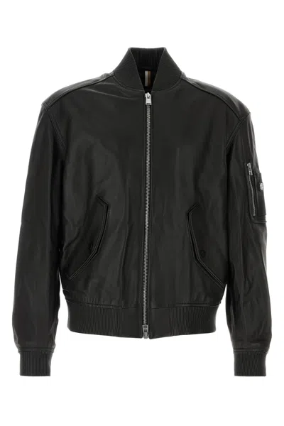 Hugo Boss Black Leather Maidoc Bomber Jacket