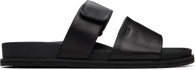 Hugo Boss Black Leather Slides