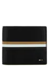 Hugo Boss Stripe-detail Wallet In Black