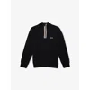 Hugo Boss Black Log-print Striped Cotton-jersey Sweatshirt 4 - 16 In Black