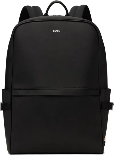 Hugo Boss Black Logo Backpack In 001-black