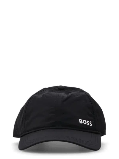 HUGO BOSS MEN BLACK LOGO BASEBALL HAT, ONESIZE LUXURY HATS FOR MEN DARVEYS