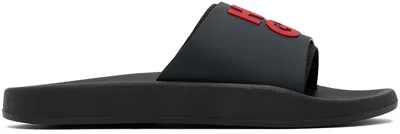 Hugo Boss Black Logo-branded Slides In 006-black