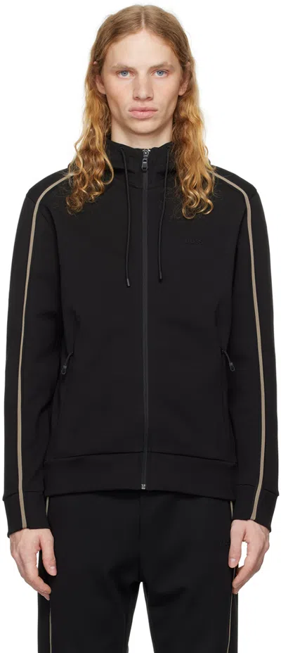 Hugo Boss Black Logo-embossed Hoodie