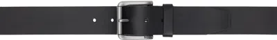 Hugo Boss Black Logo Engraved Buckle Belt In 001-black