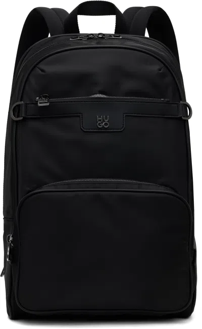 Hugo Boss Black Logo Hardware Backpack In 001-black
