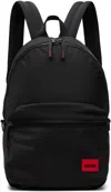 Hugo Boss Black Logo Patch Backpack In Black