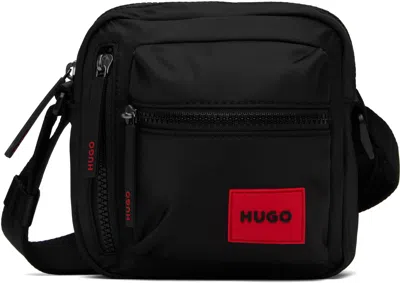 Hugo Boss Black Logo Patch Bag In 002-black