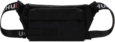 Hugo Boss Black Logo Patch Belt Bag In 001-black