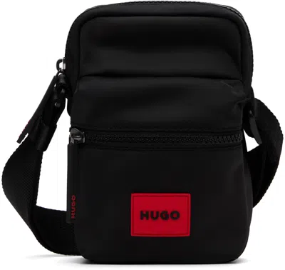 Hugo Boss Black Logo Patch Crossbody Bag In Black 002