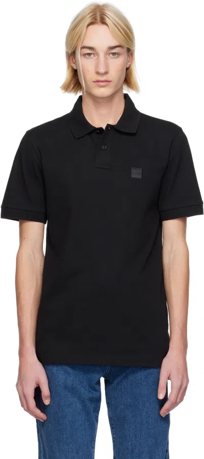 Hugo Boss Black Logo Patch Polo In 001-black