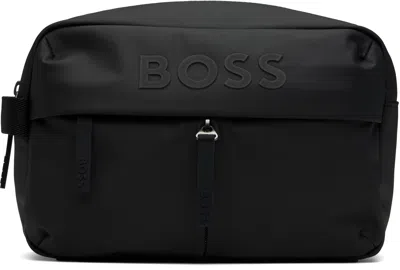 Hugo Boss Black Logo Washbag Pouch In 001-black