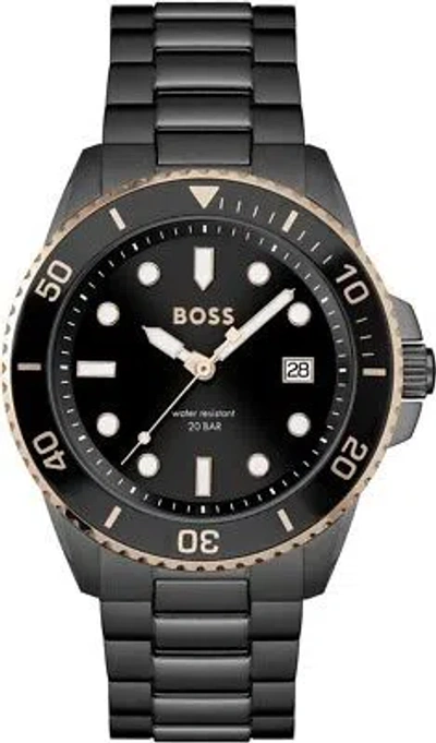 Pre-owned Hugo Boss Black Mens Analogue Watch Ace 1514013