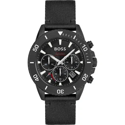 Pre-owned Hugo Boss Black Mens Chronograph Watch Admiral 1513918