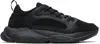 Hugo Boss Black Mesh Sneakers In 003-black