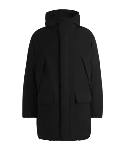 Hugo Boss Black Mid-length Hooded Parka Padded Coat