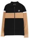 Hugo Boss The Open Zip Sweatshirt With Grid Pattern In Black