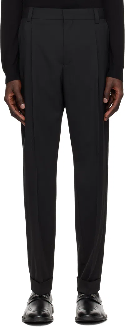 Hugo Boss Black Modern-fit Performance-stretch Trousers In 001-black