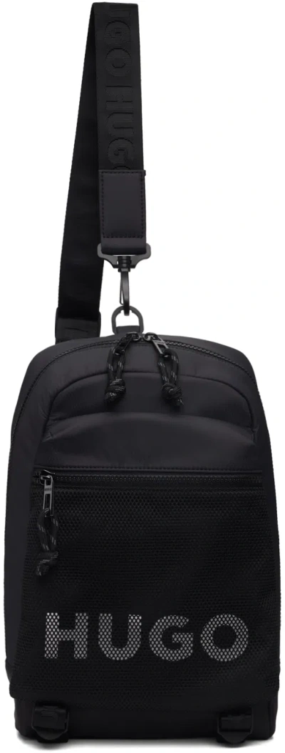 Hugo Boss Black Monostrap Backpack In 001-black